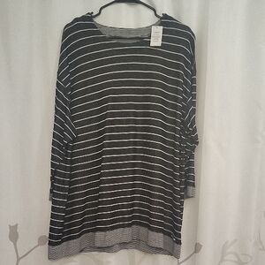 Striped Black and White Women's Top